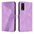 Funda de Cuero Cartera con Soporte Carcasa H04X para Vivo Y12G Morado