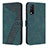 Funda de Cuero Cartera con Soporte Carcasa H04X para Vivo Y12G Verde