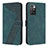 Funda de Cuero Cartera con Soporte Carcasa H04X para Xiaomi Redmi 10 (2022) Verde