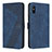 Funda de Cuero Cartera con Soporte Carcasa H04X para Xiaomi Redmi 9i Azul