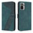 Funda de Cuero Cartera con Soporte Carcasa H04X para Xiaomi Redmi Note 11 SE India 4G Verde