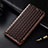 Funda de Cuero Cartera con Soporte Carcasa H05 para Apple iPhone 13 Pro Max Marron