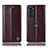 Funda de Cuero Cartera con Soporte Carcasa H05P para Motorola Moto Edge (2022) 5G Marron