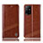 Funda de Cuero Cartera con Soporte Carcasa H05P para Oppo F19 Pro+ Plus 5G Marron Claro