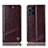 Funda de Cuero Cartera con Soporte Carcasa H05P para Oppo Find X3 5G Marron