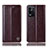 Funda de Cuero Cartera con Soporte Carcasa H05P para Oppo K9X 5G Marron