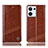 Funda de Cuero Cartera con Soporte Carcasa H05P para Oppo Reno9 Pro 5G Marron Claro