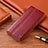 Funda de Cuero Cartera con Soporte Carcasa H05P para Samsung Galaxy Note 10 Plus 5G Rojo