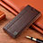 Funda de Cuero Cartera con Soporte Carcasa H05P para Samsung Galaxy S21 Plus 5G Marron