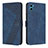 Funda de Cuero Cartera con Soporte Carcasa H05X para Motorola Moto E22S Azul