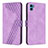 Funda de Cuero Cartera con Soporte Carcasa H05X para Motorola Moto E32 India Morado