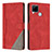 Funda de Cuero Cartera con Soporte Carcasa H05X para Realme 7i RMX2193 Rojo