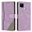 Funda de Cuero Cartera con Soporte Carcasa H05X para Realme C12 Morado