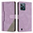 Funda de Cuero Cartera con Soporte Carcasa H05X para Realme C31 Morado