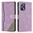 Funda de Cuero Cartera con Soporte Carcasa H05X para Realme C35 Morado