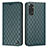 Funda de Cuero Cartera con Soporte Carcasa H05X para Xiaomi Redmi Note 11 4G (2022) Verde