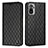 Funda de Cuero Cartera con Soporte Carcasa H05X para Xiaomi Redmi Note 11 SE India 4G Negro