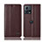 Funda de Cuero Cartera con Soporte Carcasa H06P para Motorola Moto Edge 30 Fusion 5G Marron