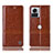 Funda de Cuero Cartera con Soporte Carcasa H06P para Motorola Moto Edge 30 Ultra 5G Marron Claro