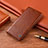 Funda de Cuero Cartera con Soporte Carcasa H06P para Motorola Moto G10 Power Marron Claro