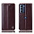 Funda de Cuero Cartera con Soporte Carcasa H06P para Motorola Moto G200 5G Marron