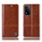 Funda de Cuero Cartera con Soporte Carcasa H06P para Oppo A93s 5G Marron Claro