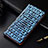 Funda de Cuero Cartera con Soporte Carcasa H07 para Apple iPhone 14 Azul