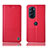 Funda de Cuero Cartera con Soporte Carcasa H07P para Motorola Moto Edge 30 Pro 5G Rojo