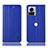 Funda de Cuero Cartera con Soporte Carcasa H07P para Motorola Moto Edge X30 Pro 5G Azul