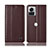 Funda de Cuero Cartera con Soporte Carcasa H07P para Motorola Moto Edge X30 Pro 5G Marron