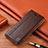 Funda de Cuero Cartera con Soporte Carcasa H07P para Motorola Moto G100 5G Marron