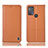 Funda de Cuero Cartera con Soporte Carcasa H07P para Motorola Moto G50 Naranja