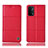 Funda de Cuero Cartera con Soporte Carcasa H07P para OnePlus Nord N200 5G Rojo