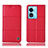 Funda de Cuero Cartera con Soporte Carcasa H07P para Oppo A18 Rojo