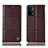 Funda de Cuero Cartera con Soporte Carcasa H07P para Oppo A93 5G Marron