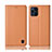 Funda de Cuero Cartera con Soporte Carcasa H07P para Oppo Find X3 Pro 5G Naranja