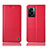 Funda de Cuero Cartera con Soporte Carcasa H07P para Oppo K10 5G India Rojo