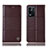 Funda de Cuero Cartera con Soporte Carcasa H07P para Oppo K9X 5G Marron