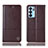 Funda de Cuero Cartera con Soporte Carcasa H07P para Oppo Reno6 5G Marron