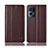 Funda de Cuero Cartera con Soporte Carcasa H07P para Oppo Reno7 Pro 5G Marron