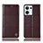 Funda de Cuero Cartera con Soporte Carcasa H07P para Oppo Reno9 5G Marron