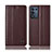 Funda de Cuero Cartera con Soporte Carcasa H07P para Realme Q3t 5G Marron