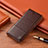 Funda de Cuero Cartera con Soporte Carcasa H07P para Samsung Galaxy A90 5G Marron