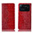 Funda de Cuero Cartera con Soporte Carcasa H08P para Xiaomi Mi 11 Ultra 5G Rojo
