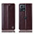 Funda de Cuero Cartera con Soporte Carcasa H09P para Motorola Moto Edge 30 Fusion 5G Marron