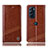 Funda de Cuero Cartera con Soporte Carcasa H09P para Motorola Moto Edge 30 Pro 5G Marron Claro