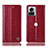 Funda de Cuero Cartera con Soporte Carcasa H09P para Motorola Moto Edge X30 Pro 5G Rojo