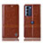 Funda de Cuero Cartera con Soporte Carcasa H09P para Motorola Moto G200 5G Marron Claro