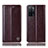 Funda de Cuero Cartera con Soporte Carcasa H09P para Oppo A53s 5G Marron