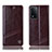 Funda de Cuero Cartera con Soporte Carcasa H09P para Oppo A93s 5G Marron